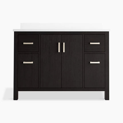 Kohler Kresla 48" bathroom vanity cabinet with sink and quartz top K-40640-BD1-BWK - Plumbing Market