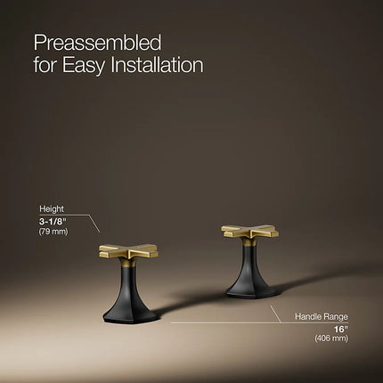 Kohler Occasion Cross bathroom sink faucet handles K-27010-3-BMB - Plumbing Market