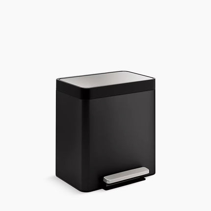 Kohler 8-gallon stainless steel step trash can K-20942-BST - Plumbing Market