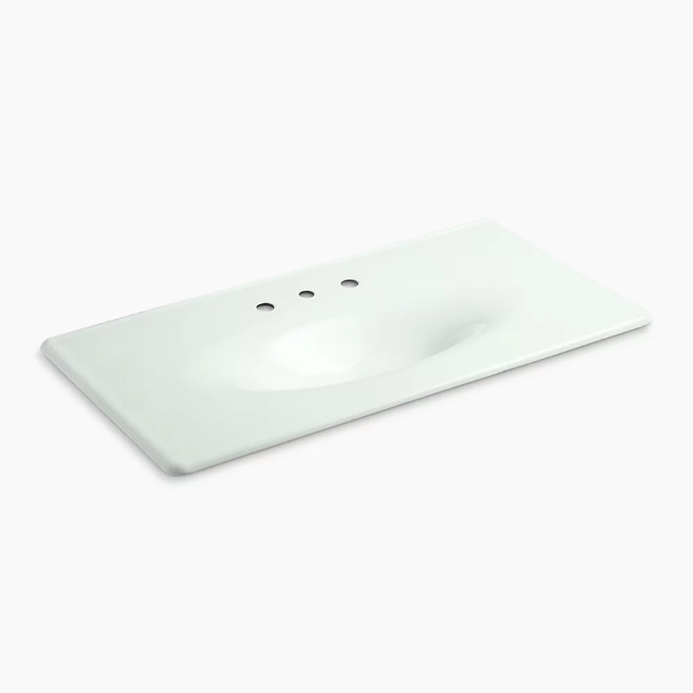 Kohler Iron/Impressions 43" Enameled cast iron vanity top with integrated oval sink K-3052-8-FF - Plumbing Market