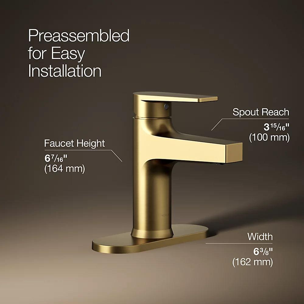 Kohler Taut Single-handle bathroom sink faucet, 1.2 gpm K-74021-4-2MB - Plumbing Market