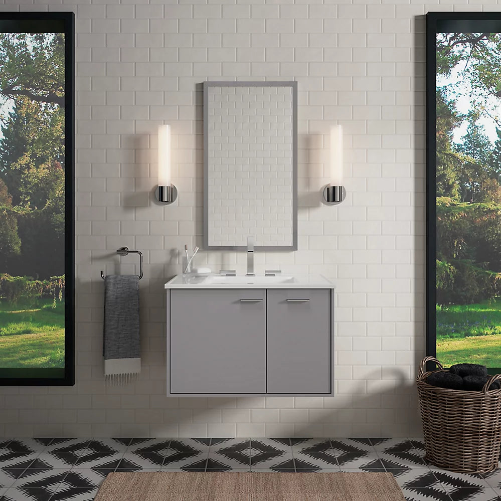 Kohler Jute 30" wall-hung bathroom vanity cabinet K-99541-R-1WT - Plumbing Market