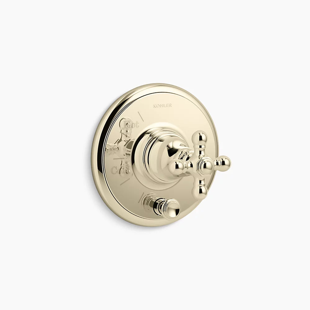 Kohler Artifactsrite-Temp Vlv Trm W/Div,Cross T72768-3-AF - Plumbing Market