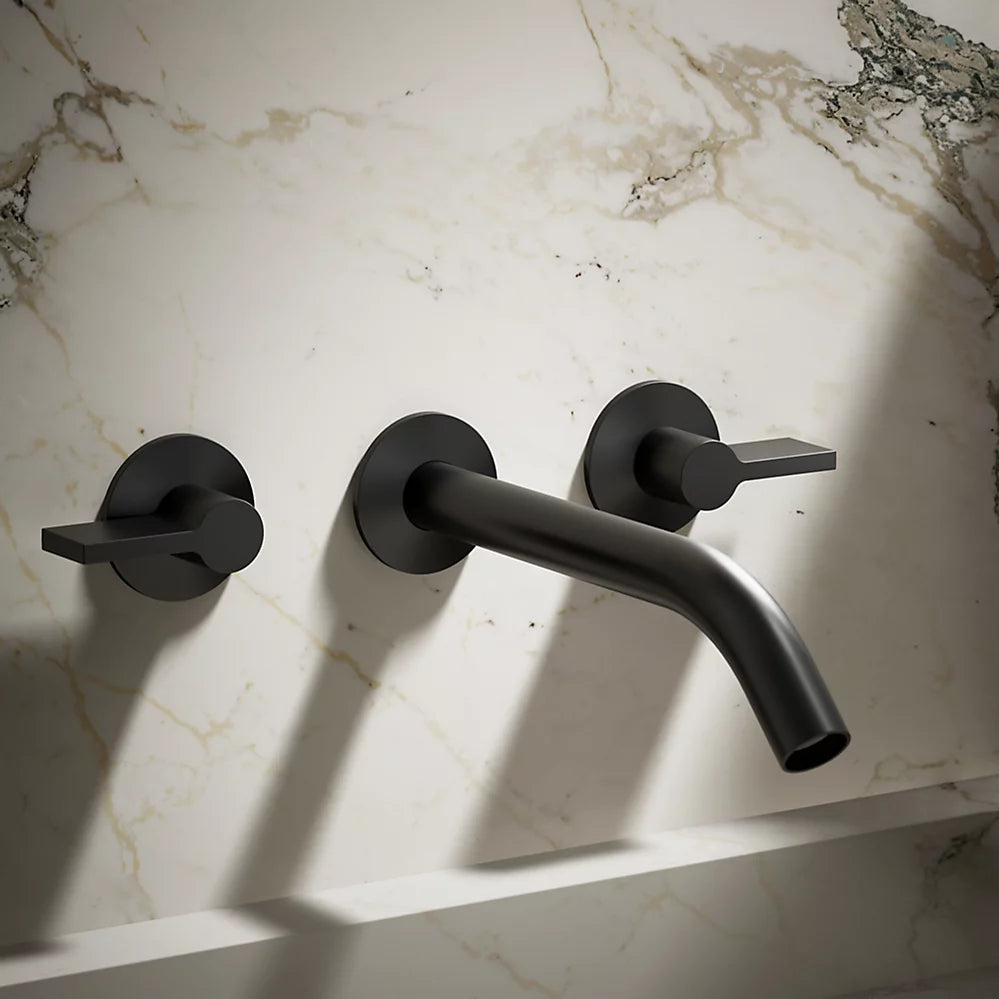 Kohler Components Wall-mount bathroom sink faucet Lever handle trim K-T77981-4-BL - Plumbing Market