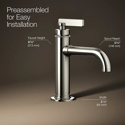 Kohler Castia by Studio McGee Single-handle bathroom sink faucet, 1.2 gpm K-35907-4-SN - Plumbing Market
