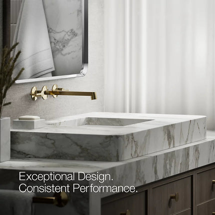 Kohler Components Wall-mount bathroom sink faucet spout with Row design, 1.2 gpm K-T23889-AF - Plumbing Market