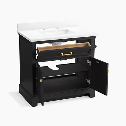 Kohler Charlemont 36" bathroom vanity cabinet with sink and quartz top K-29261-BD1-DWG - Plumbing Market
