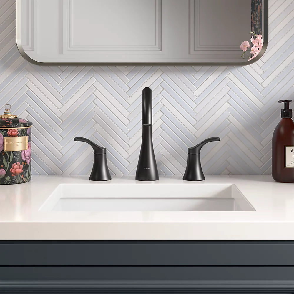 Kohler Simplice Widespread bathroom sink faucet, 1.2 gpm K-27390-4-BL - Plumbing Market