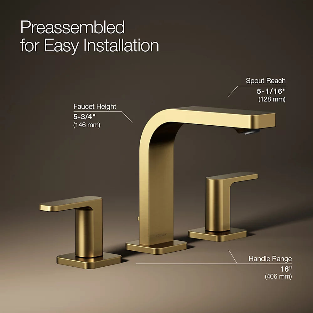 Kohler Parallel Widespread bathroom sink faucet, 0.5 gpm K-23484-4N-2MB - Plumbing Market