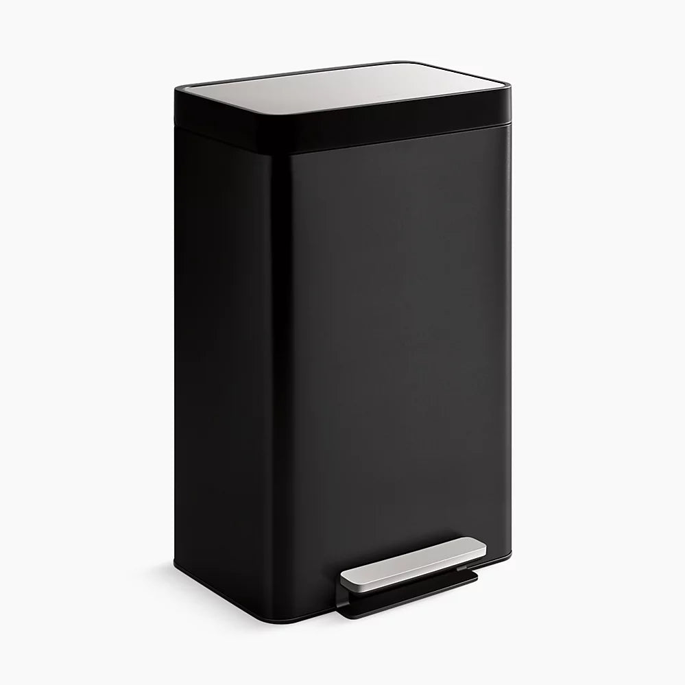 Kohler 13-gallon stainless steel step trash can K-20940-BST - Plumbing Market
