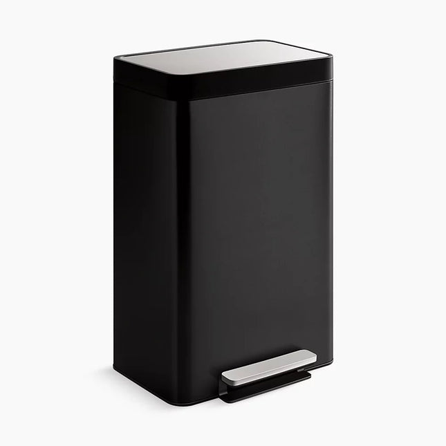 Kohler 13-gallon stainless steel step trash can K-20940-BST - Plumbing Market