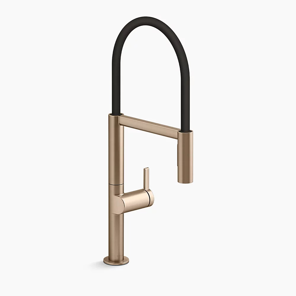 Kohler Components Semi-professional kitchen sink faucet with two-function sprayhead K-28267-BV - Plumbing Market