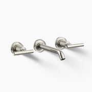 Kohler Purist Wall-mount bathroom sink faucet trim with Lever handles, 1.2 gpm K-T14413-4-SN - Plumbing Market