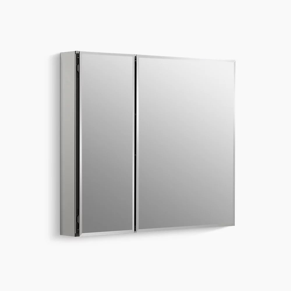 Kohler 30" W x 26" H aluminum two-door medicine cabinet with mirrored doors, beveled edges K-CB-CLC3026FS - Plumbing Market