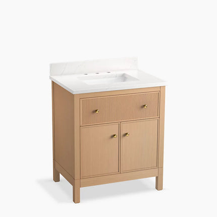 Kohler Malin by Studio McGee 30" bathroom vanity cabinet with sink and quartz top K-35019-SWK - Plumbing Market
