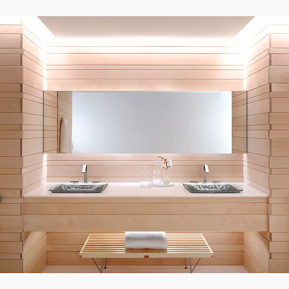 Kohler Inia 20-3/4" rectangular drop-in bathroom sink, no overflow K-2773-G8-B11 - Plumbing Market