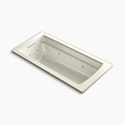 Kohler Archer 66" x 32" drop-in whirlpool bath with Bask heated surface K-1949-W1-96 - Plumbing Market