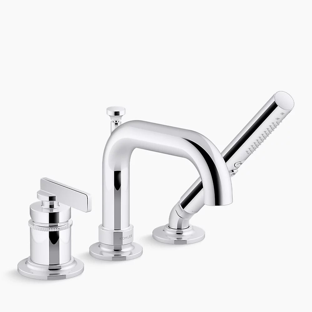 Kohler Castia 1H Bathroom Bath Filler W/Handshower 35913-4-CP - Plumbing Market