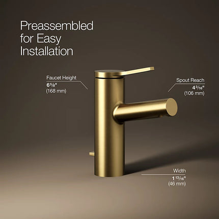 Kohler Elate Single-handle bathroom sink faucet, 1.2 gpm K-99491-4-2MB - Plumbing Market