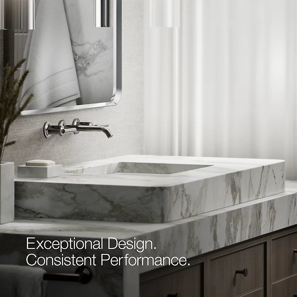 Kohler Purist Wall-mount bathroom sink faucet trim with Lever handles, 1.2 gpm K-T14413-4-TT - Plumbing Market