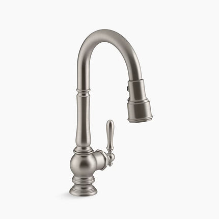 Kohler Artifacts Pull-down kitchen sink faucet with three-function sprayhead K-99261-VS - Plumbing Market