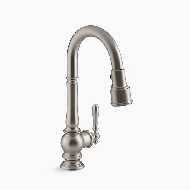 Kohler Artifacts Pull-down kitchen sink faucet with three-function sprayhead K-99261-VS - Plumbing Market