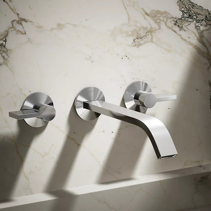 Kohler Components Wall-mount bathroom sink faucet spout with Ribbon design, 1.2 gpm K-T23888-CP - Plumbing Market
