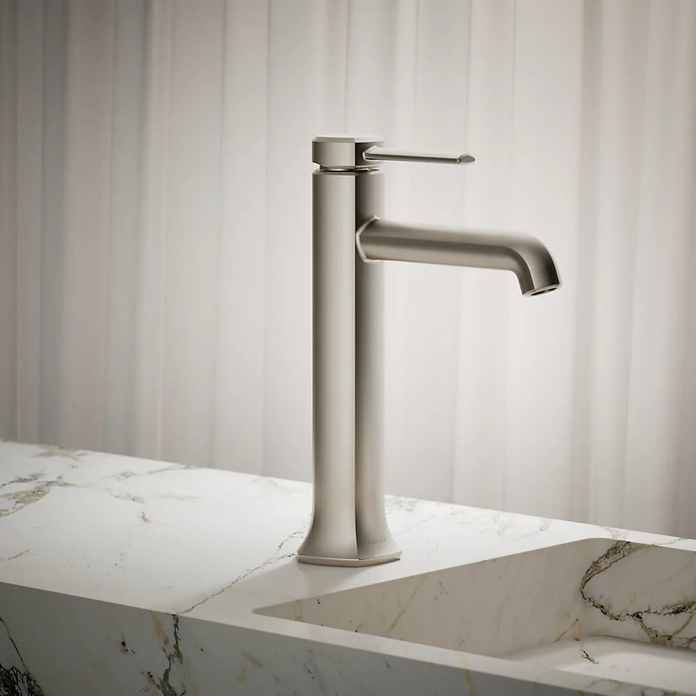 Kohler Occasion Tall single-handle bathroom sink faucet, 1.2 gpm K-27003-4-BN - Plumbing Market