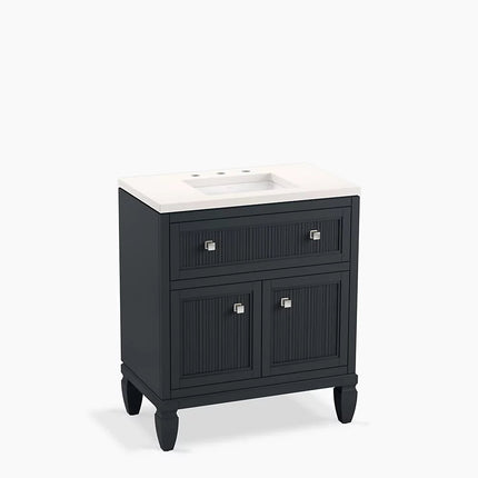 Kohler Hearthaven 30" bathroom vanity cabinet with sink and quartz top K-33536-ASB-1WX - Plumbing Market