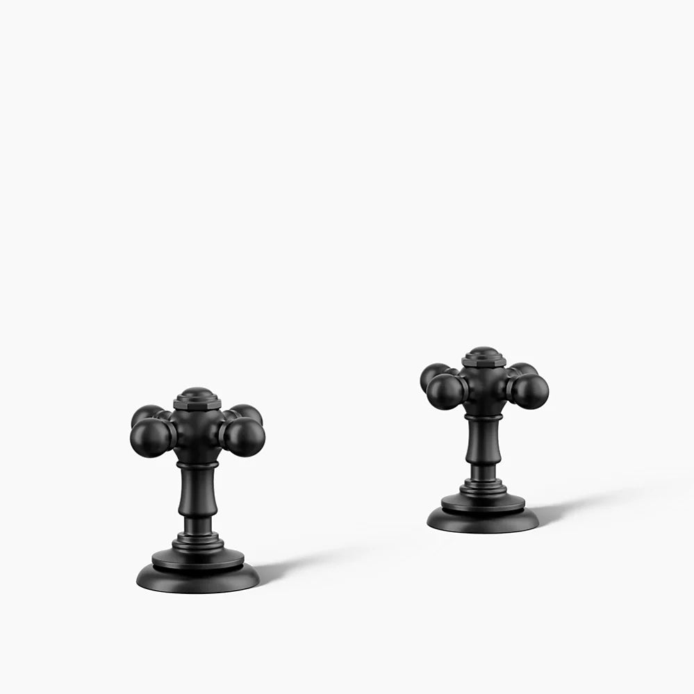 Kohler Artifacts Cross bathroom sink faucet handles K-98068-3-BL - Plumbing Market