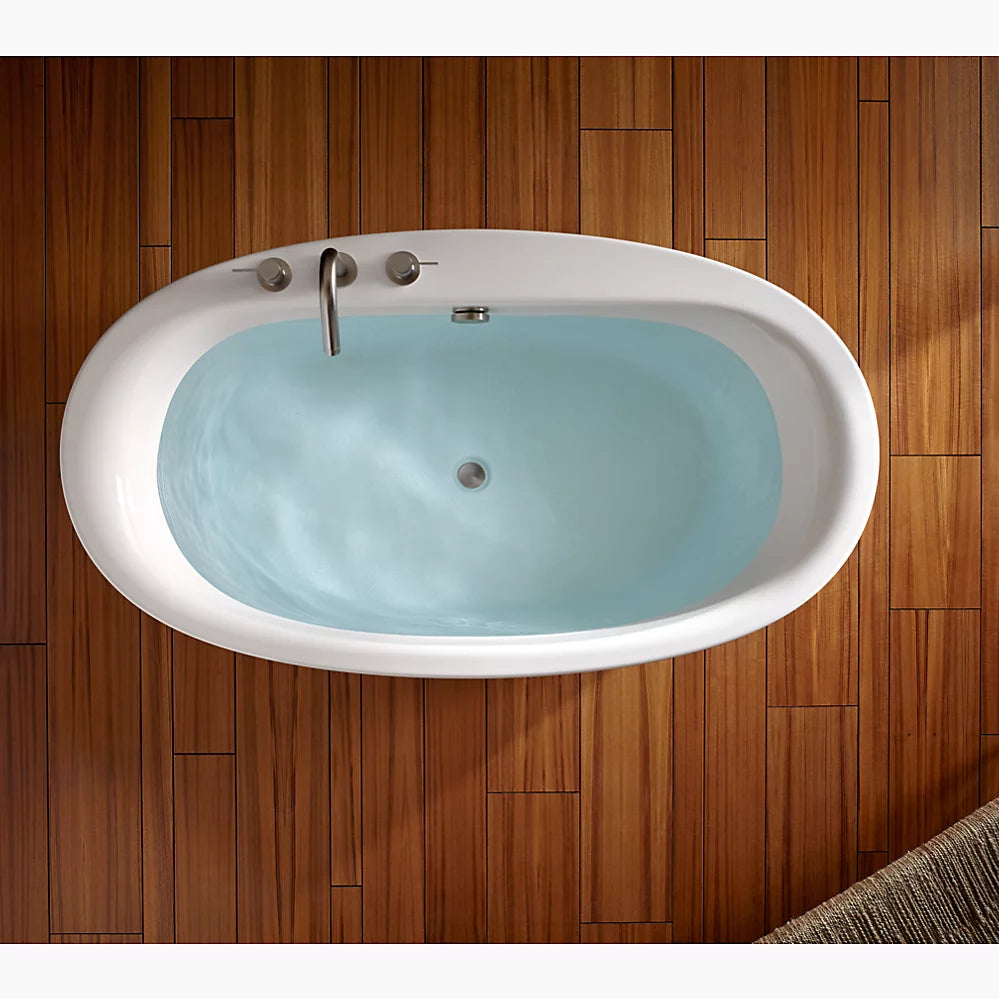 Kohler Sunstruck 65-1/2" x 35-1/2" freestanding bath, straight shroud K-6368-0 - Plumbing Market