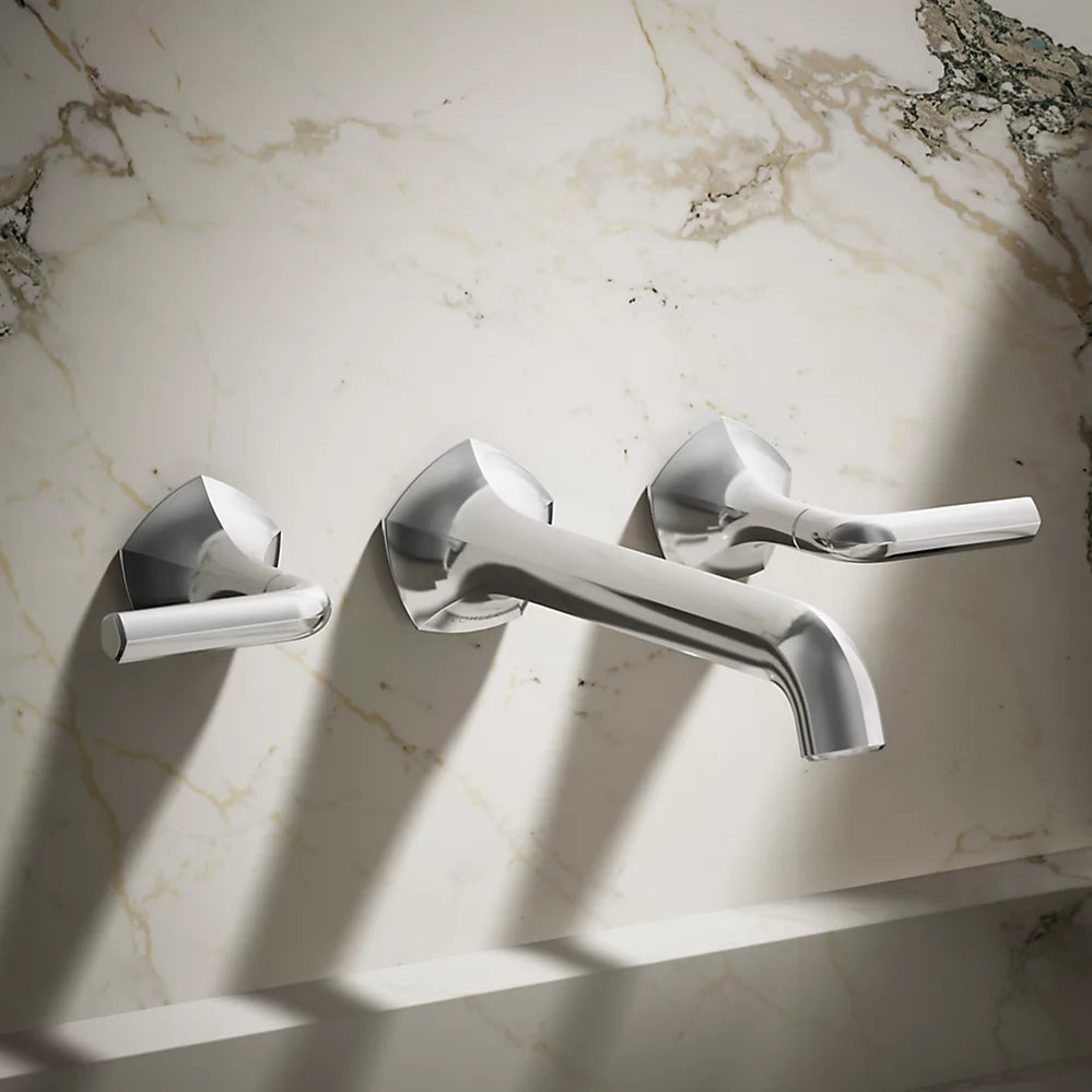 Kohler Occasion Wall-mount bathroom sink faucet Lever handle trim, 1.2 gpm K-T27013-4-CP - Plumbing Market