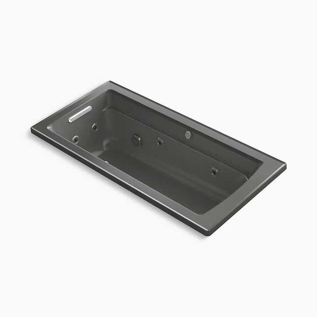 Kohler Archer 66" x 32" drop-in Heated BubbleMassage air bath with whirlpool K-1949-XHGH-58 - Plumbing Market
