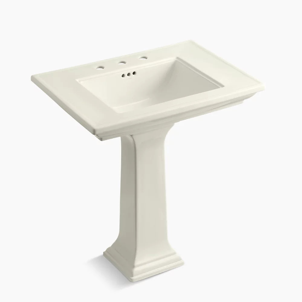 Kohler Memoirs Stately 30-3/4" rectangular pedestal bathroom sink K-2268-8-96 - Plumbing Market