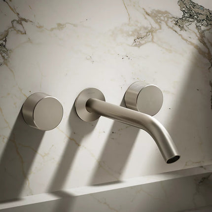 Kohler Components Wall-mount bathroom sink faucet Oyl handle trim K-T77981-8-BN - Plumbing Market