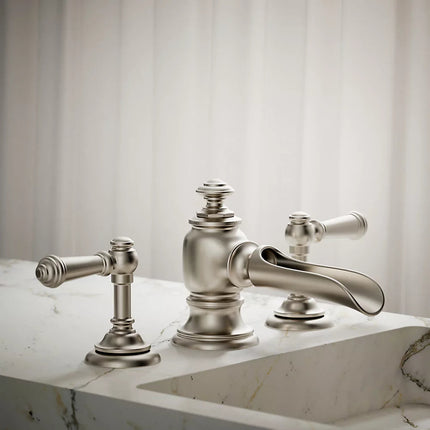 Kohler Artifacts with Flume design Bathroom sink faucet spout with Flume design, 1.2 gpm K-72761-BN - Plumbing Market