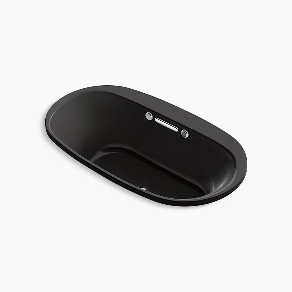 Kohler Underscore 66" x 36" drop-in Heated BubbleMassage air bath with Bask heated surface K-5716-GHW-7 - Plumbing Market
