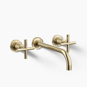 Kohler Purist Wall-mount bathroom sink faucet trim with Cross handles, 1.2 gpm K-T14414-3-AF - Plumbing Market