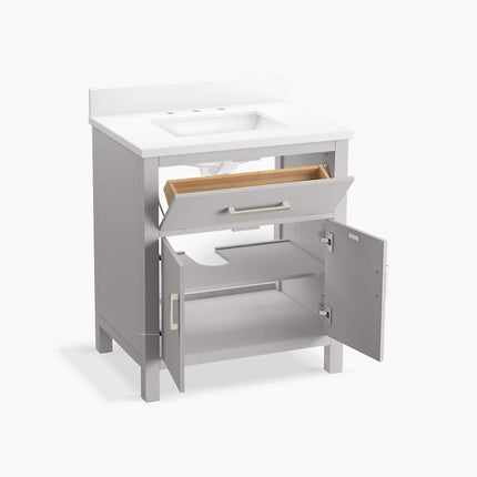 Kohler Kresla 30" bathroom vanity cabinet with sink and quartz top K-40638-BD1-AGA - Plumbing Market