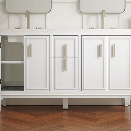 Kohler Southerk 60" bathroom vanity cabinet with sinks and quartz top K-33547-ASB-0 - Plumbing Market