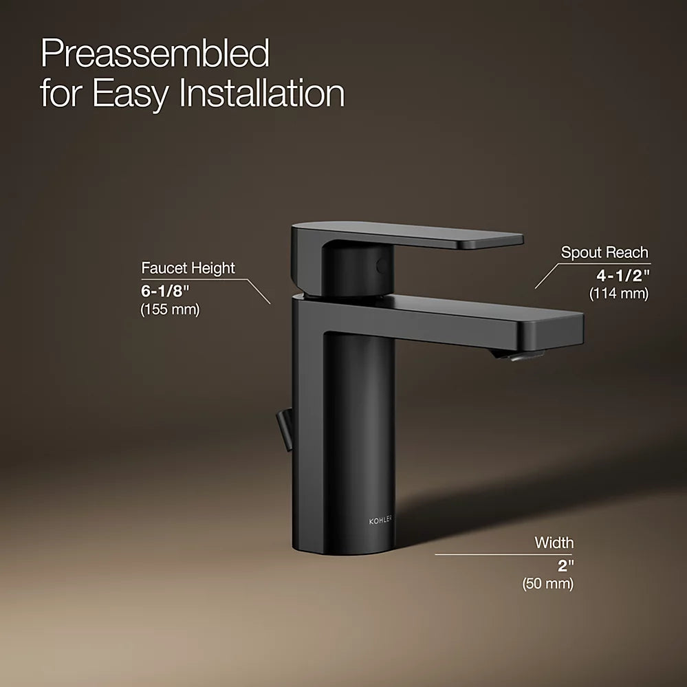 Kohler Parallel Single-handle bathroom sink faucet, 0.5 gpm K-23472-4N-BL - Plumbing Market