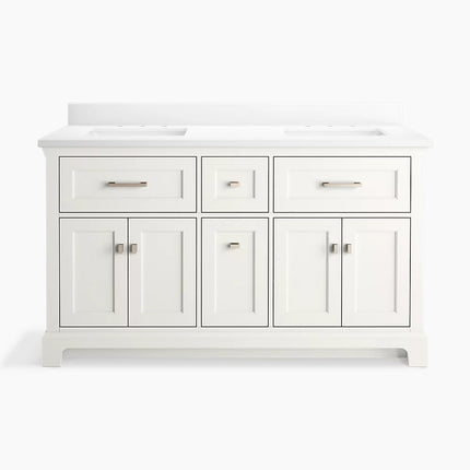 Kohler Charlemont 60" bathroom vanity cabinet with sinks and quartz top K-29263-BD1-0 - Plumbing Market