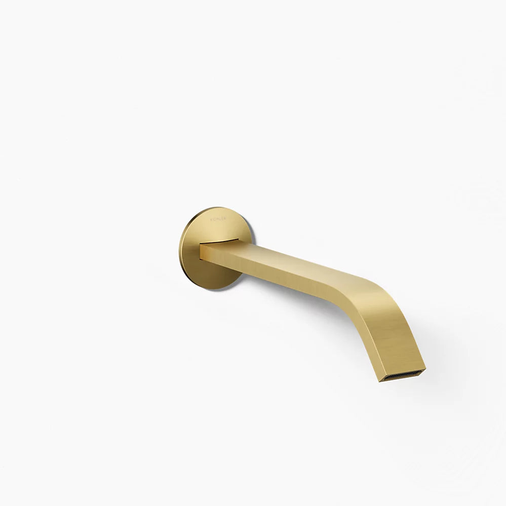 Kohler Components Wall-mount bathroom sink faucet spout with Ribbon design, 1.2 gpm K-T23888-2MB - Plumbing Market
