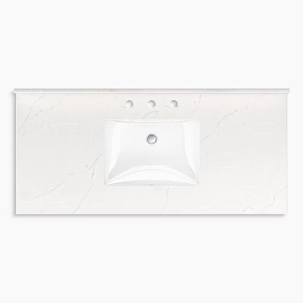 Kohler Malin by Studio McGee 48" bathroom vanity cabinet with sink and quartz top K-35021-0 - Plumbing Market
