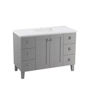 Kohler Poplin 48" bathroom vanity cabinet K-99535-LG-1WT - Plumbing Market