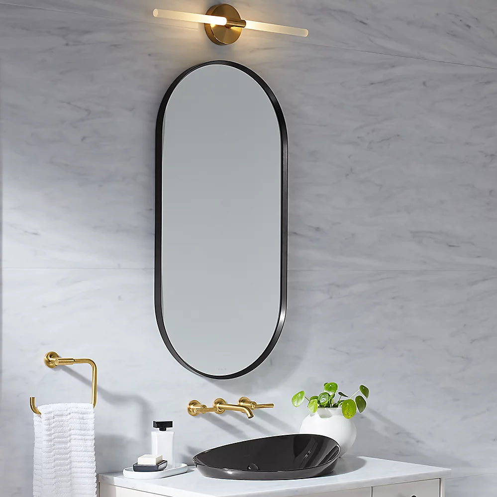 Kohler Essential 20" x 40" capsule framed mirror K-26051-BLL - Plumbing Market