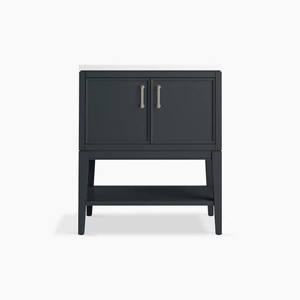 Kohler Winnow 30" bathroom vanity cabinet with sink and quartz top K-33578-ASB-1WX - Plumbing Market