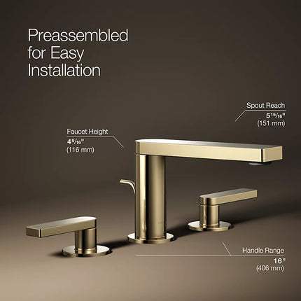 Kohler Composed Widespread bathroom sink faucet with Lever handles, 1.2 gpm K-73060-4-AF - Plumbing Market