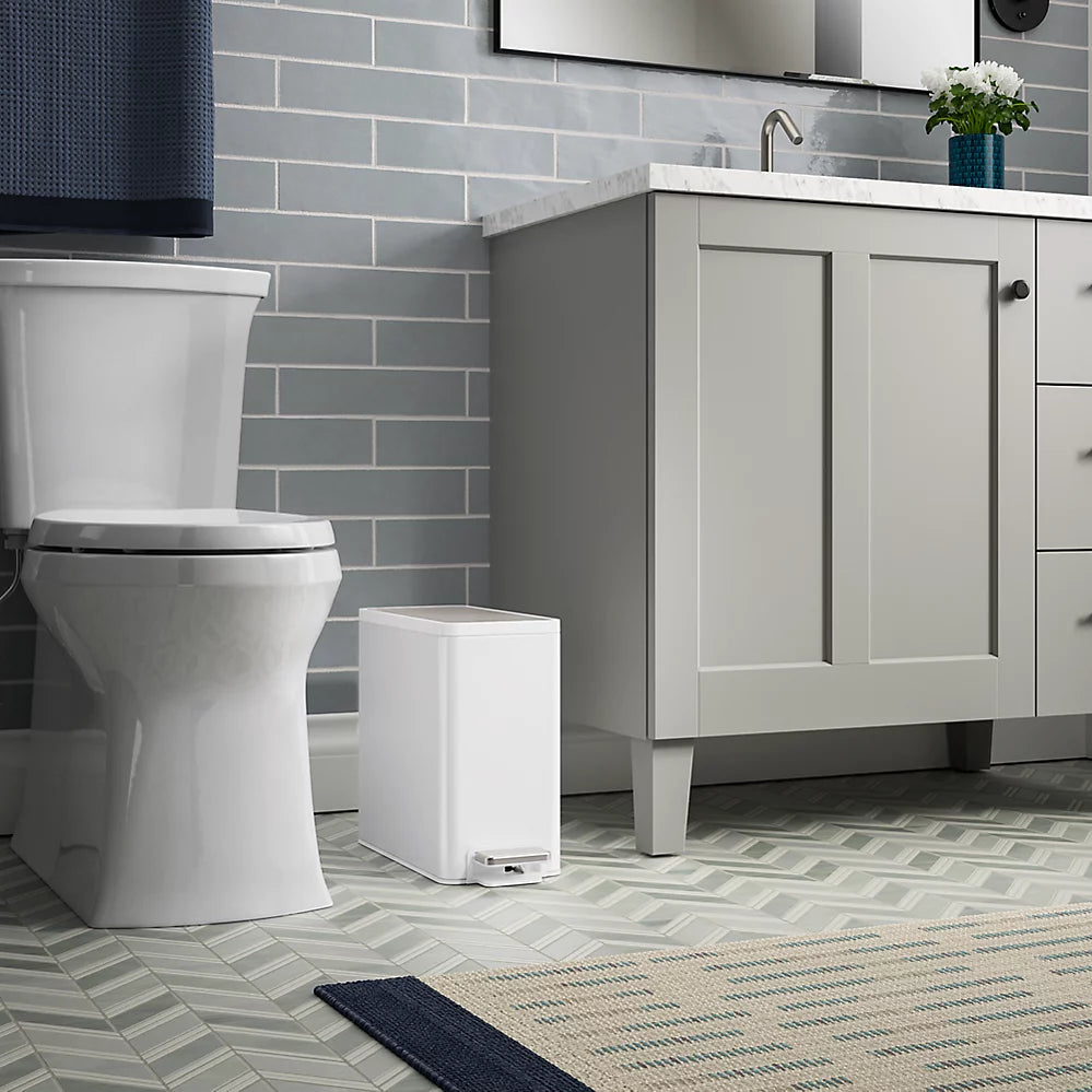 Kohler 2.5-gallon slim step trash can K-20957-BST - Plumbing Market