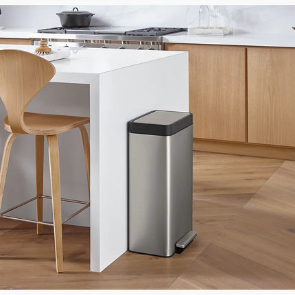 Kohler 8-gallon loft stainless steel step trash can K-20941-BST - Plumbing Market